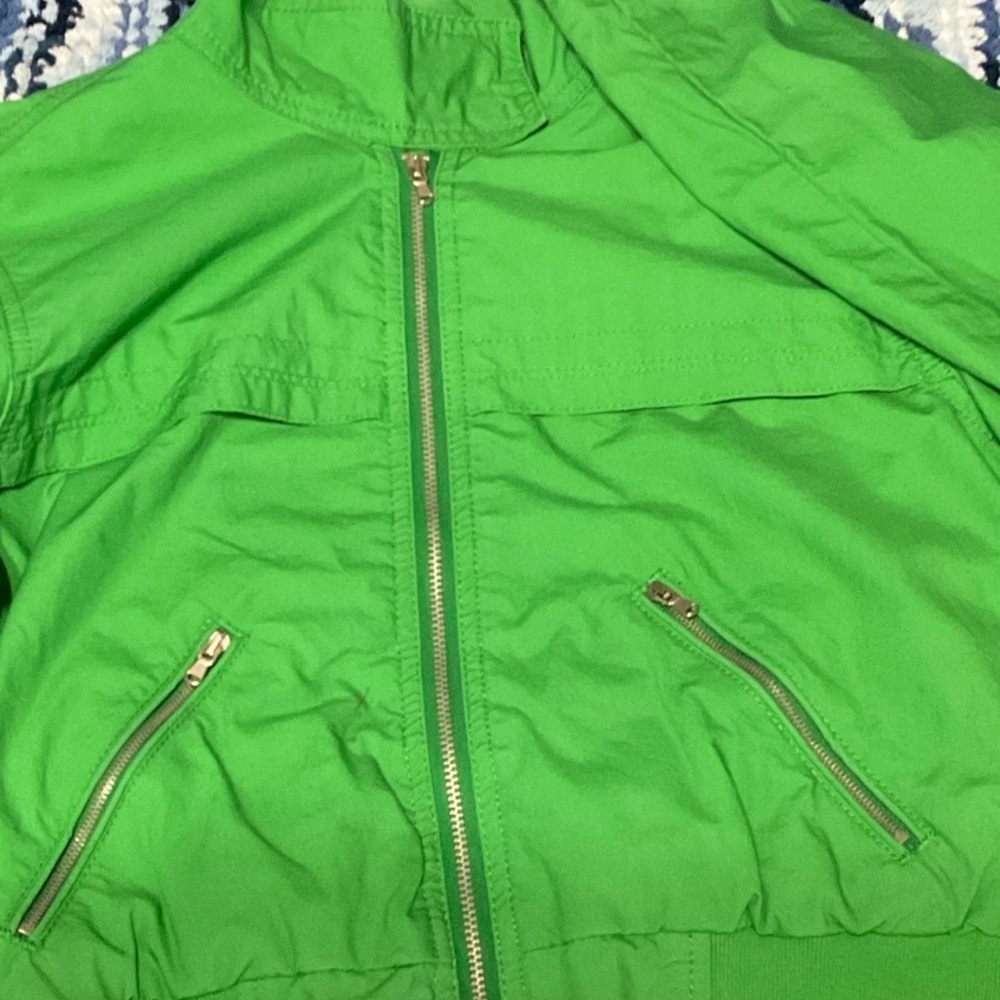 Levi's Bright Green Jacket with Zipper